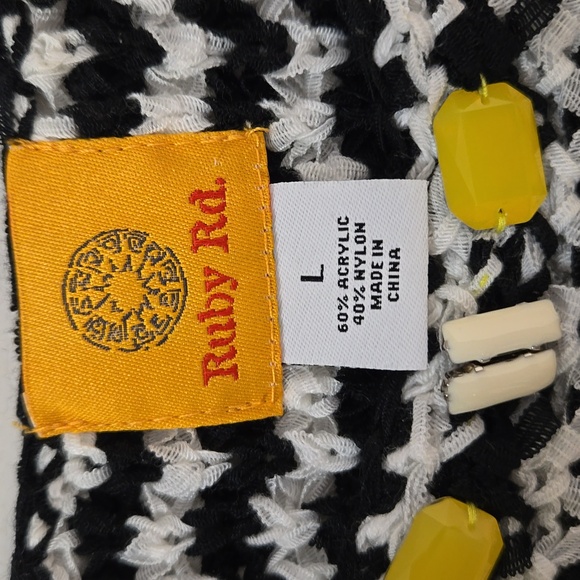 Ruby Rd. Fringed Crochet Sweater - Picture 7 of 8